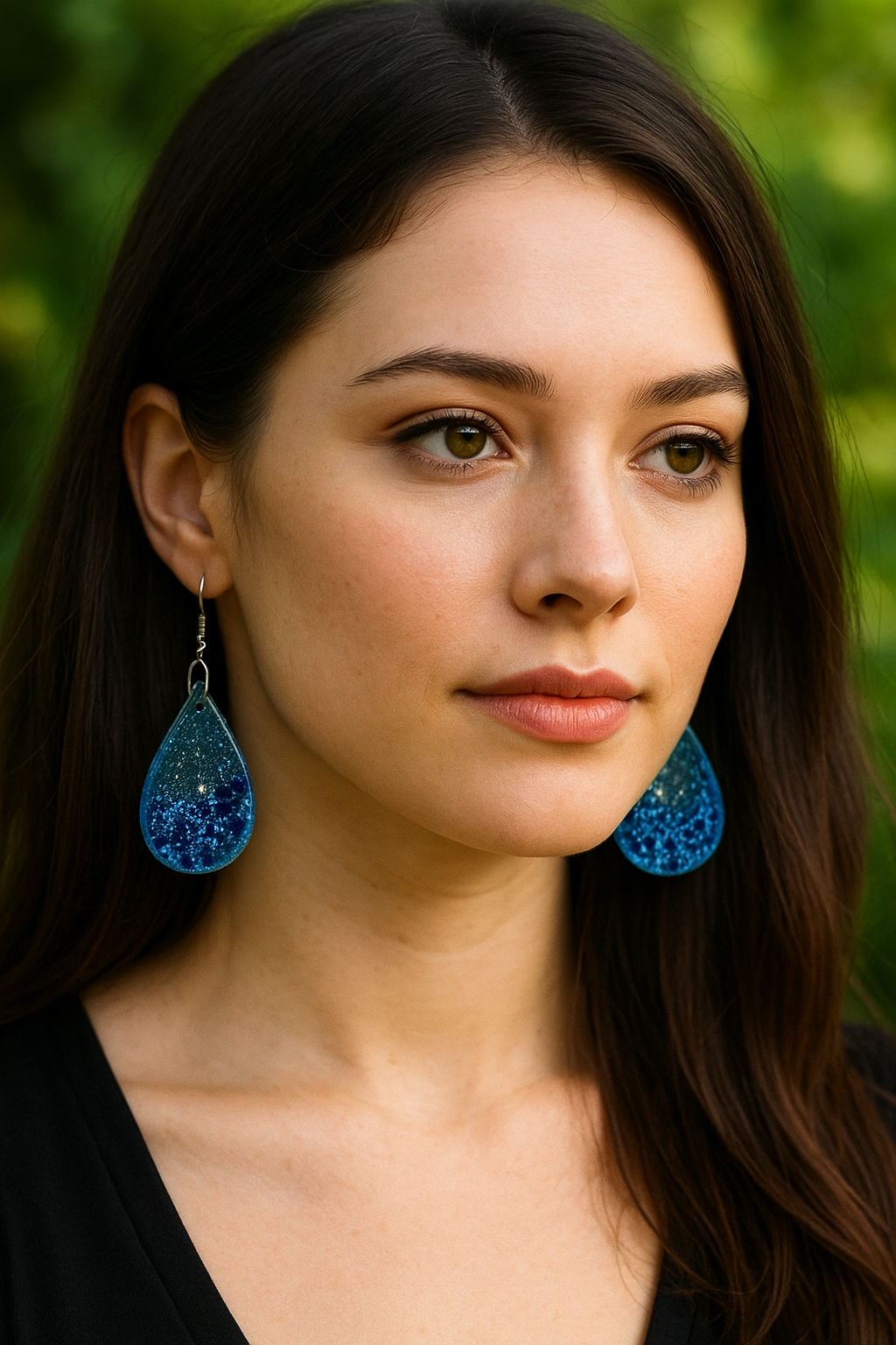 Blue Sparkle Two-Toned Drop