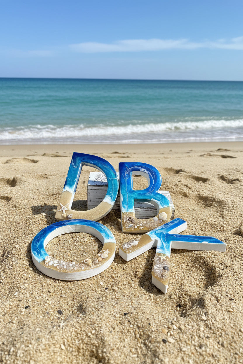 Large Beach-Designed Letter