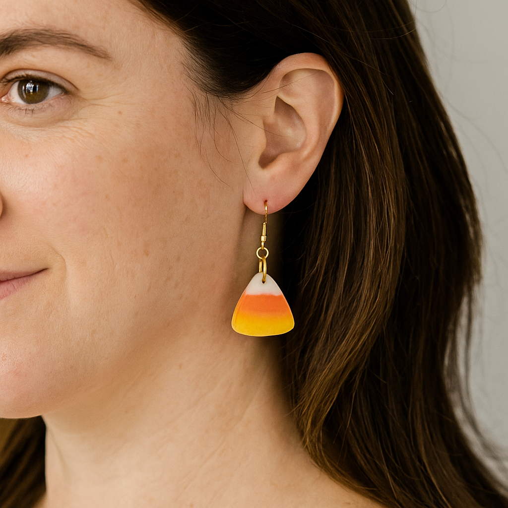 Candy Corn Earrings