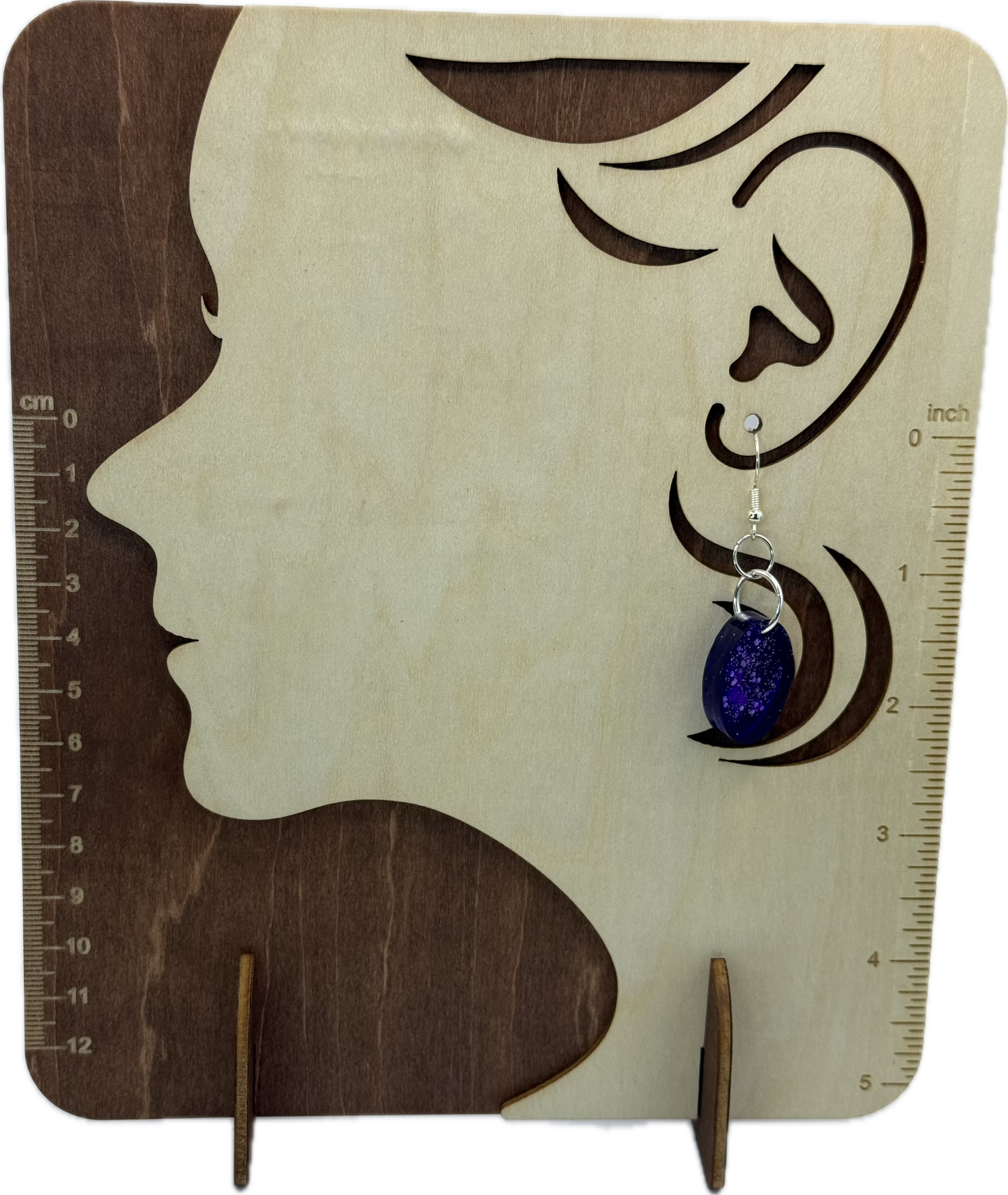 Dark Purple Sparkle Oval