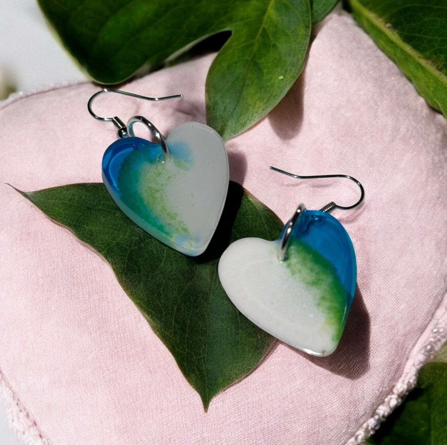Blue Green White Blend Heart