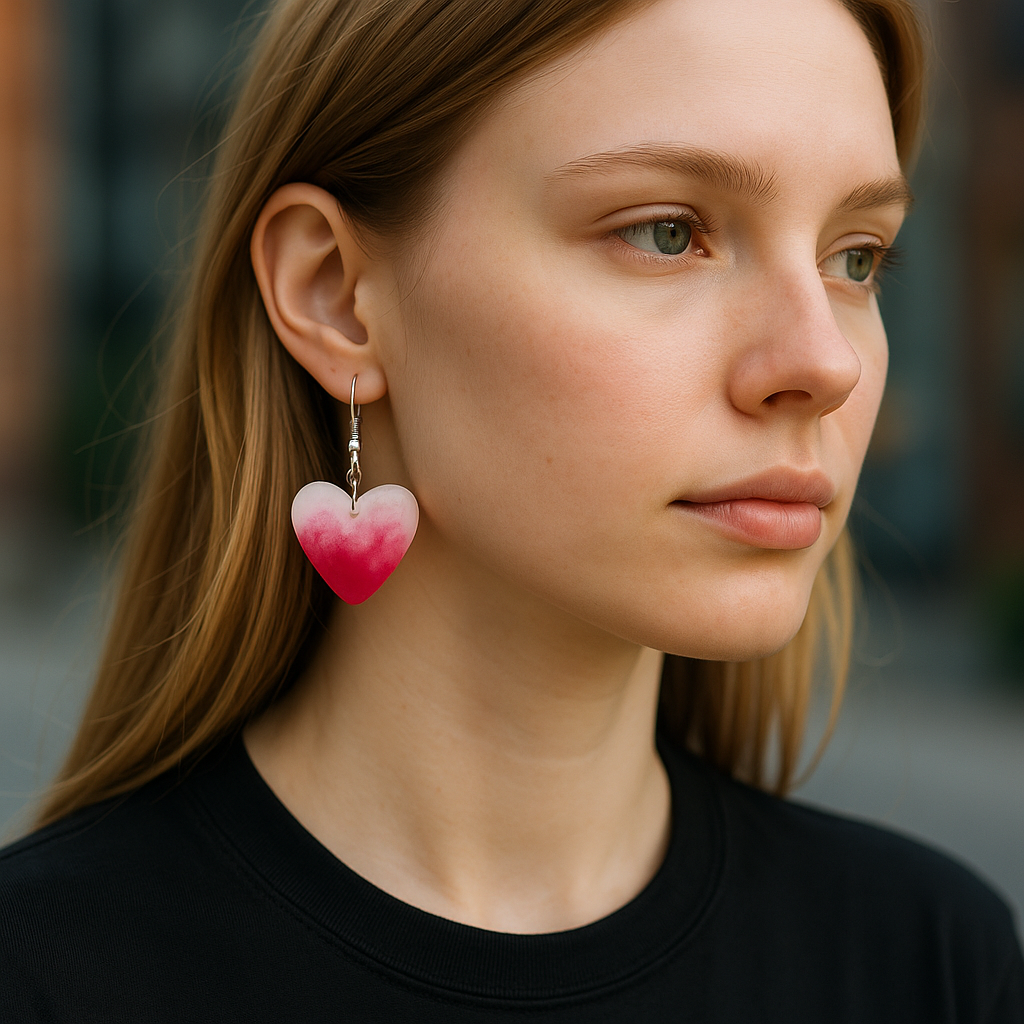Pink White Blend Heart