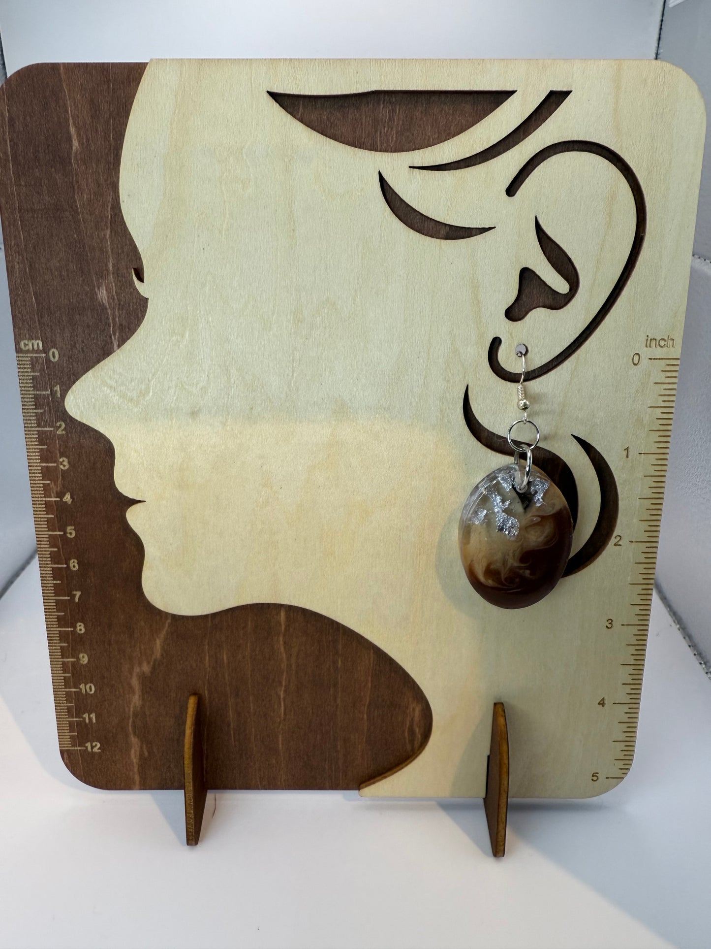 Coffee Swirl Foil Oval