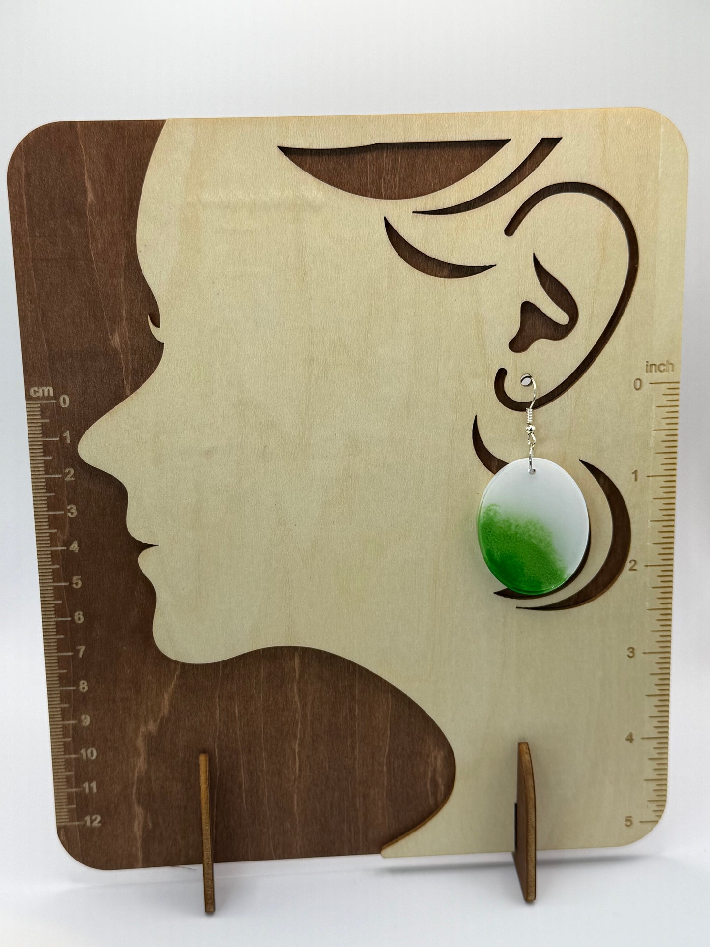 Green White Oval