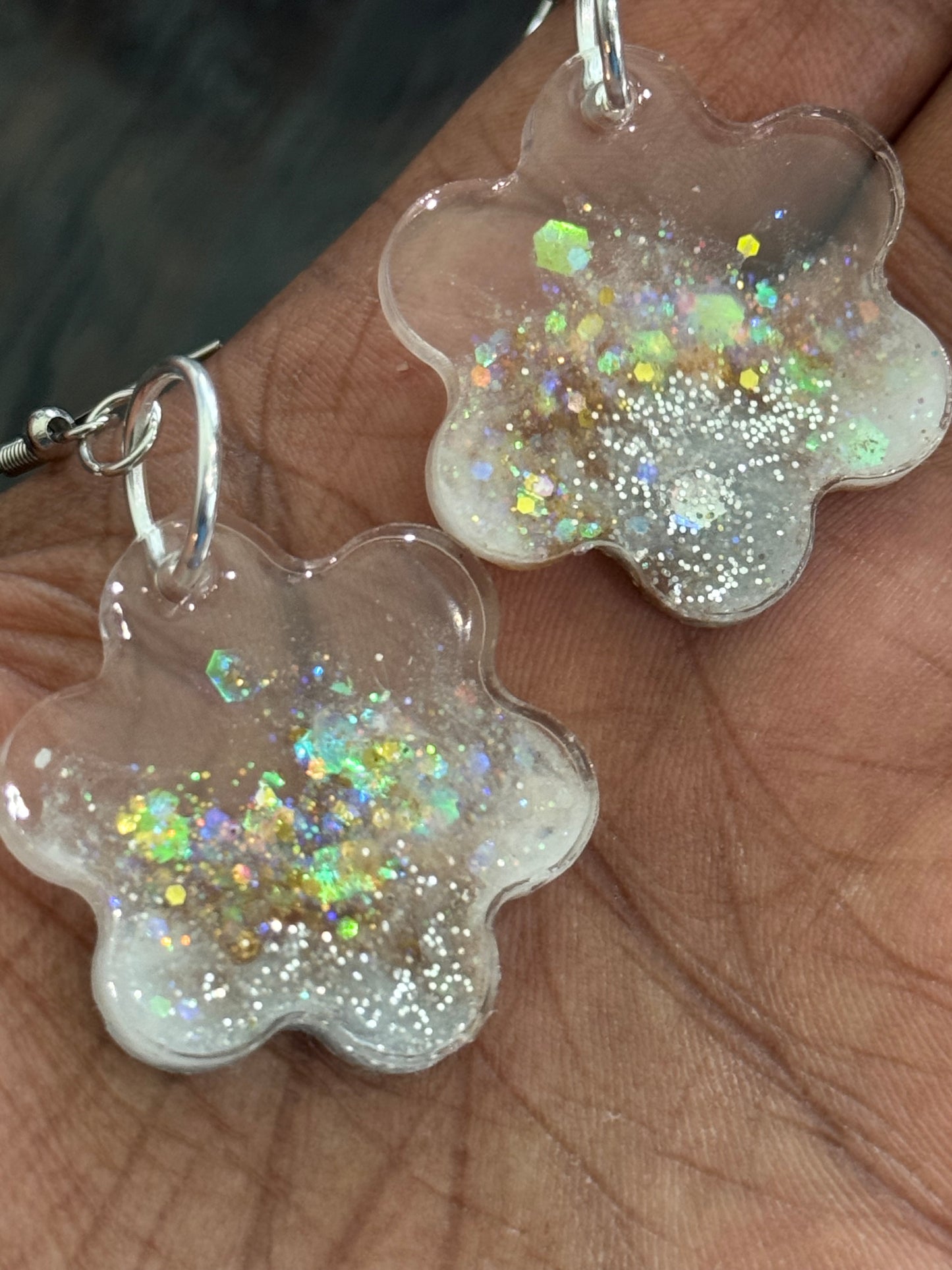 Flower Brown Clear Blend Sparkle