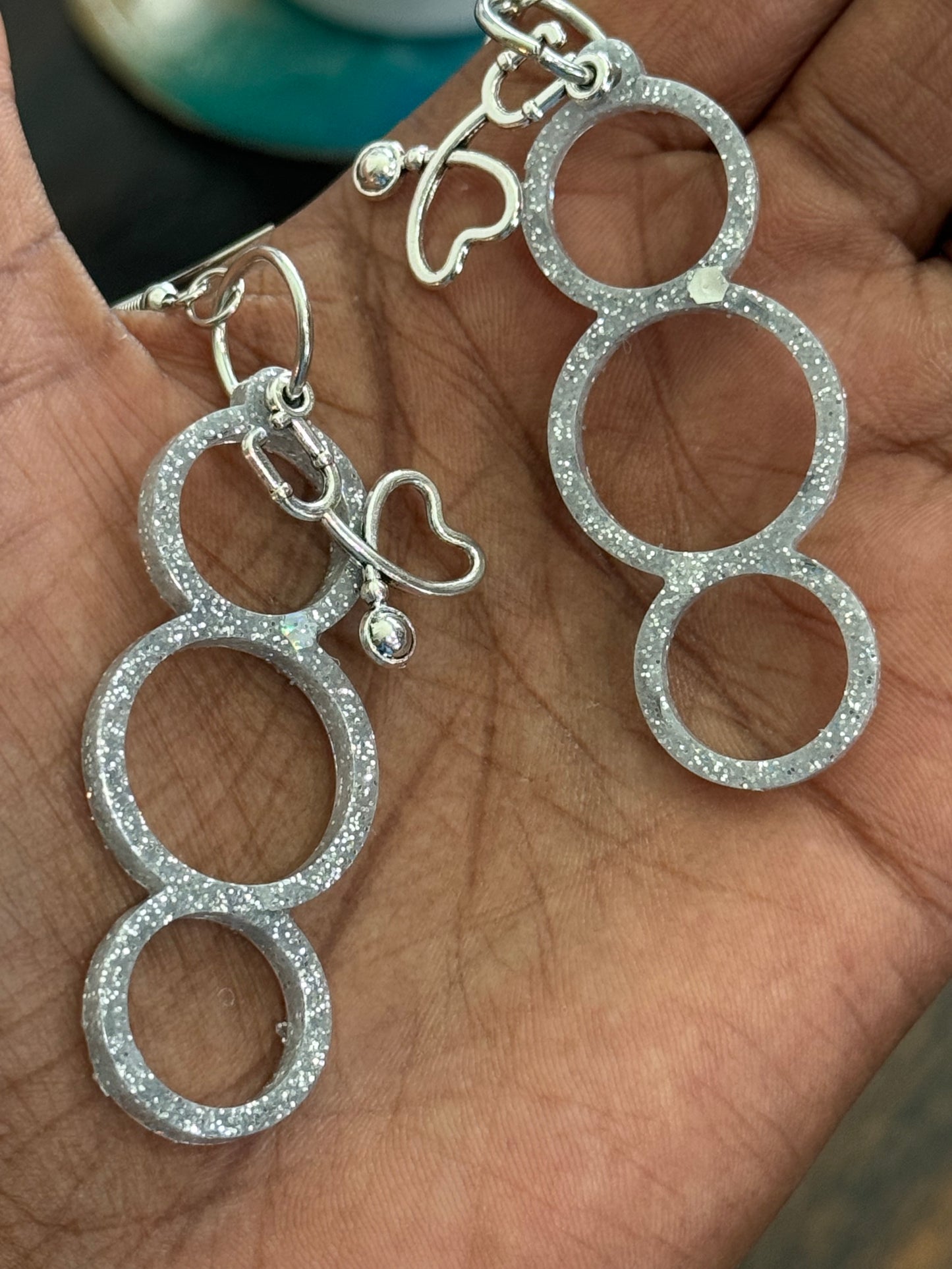 Silver Sparkle Circle Stethoscope