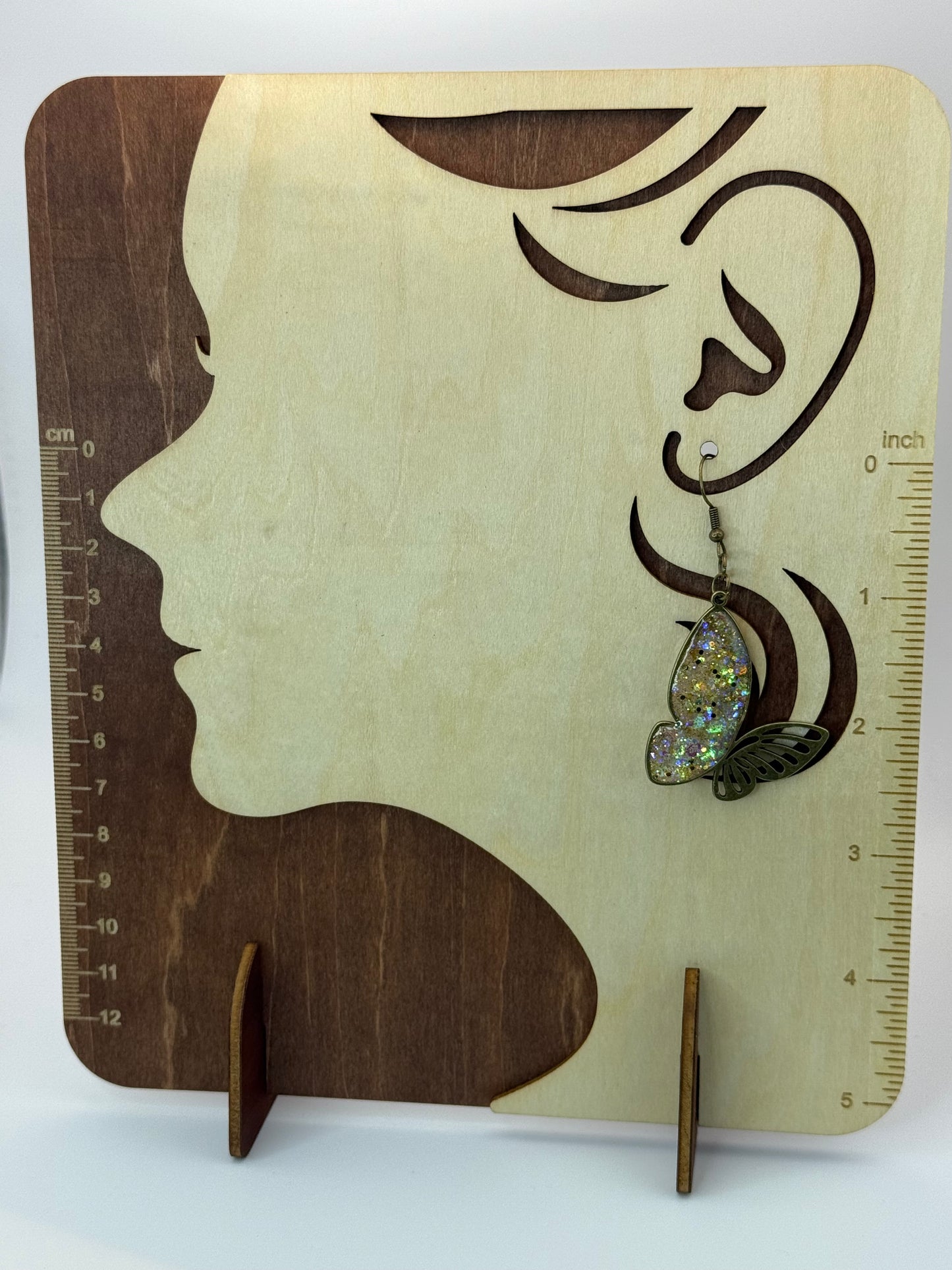 Open Bezel Butterfly Bronze Sparkle
