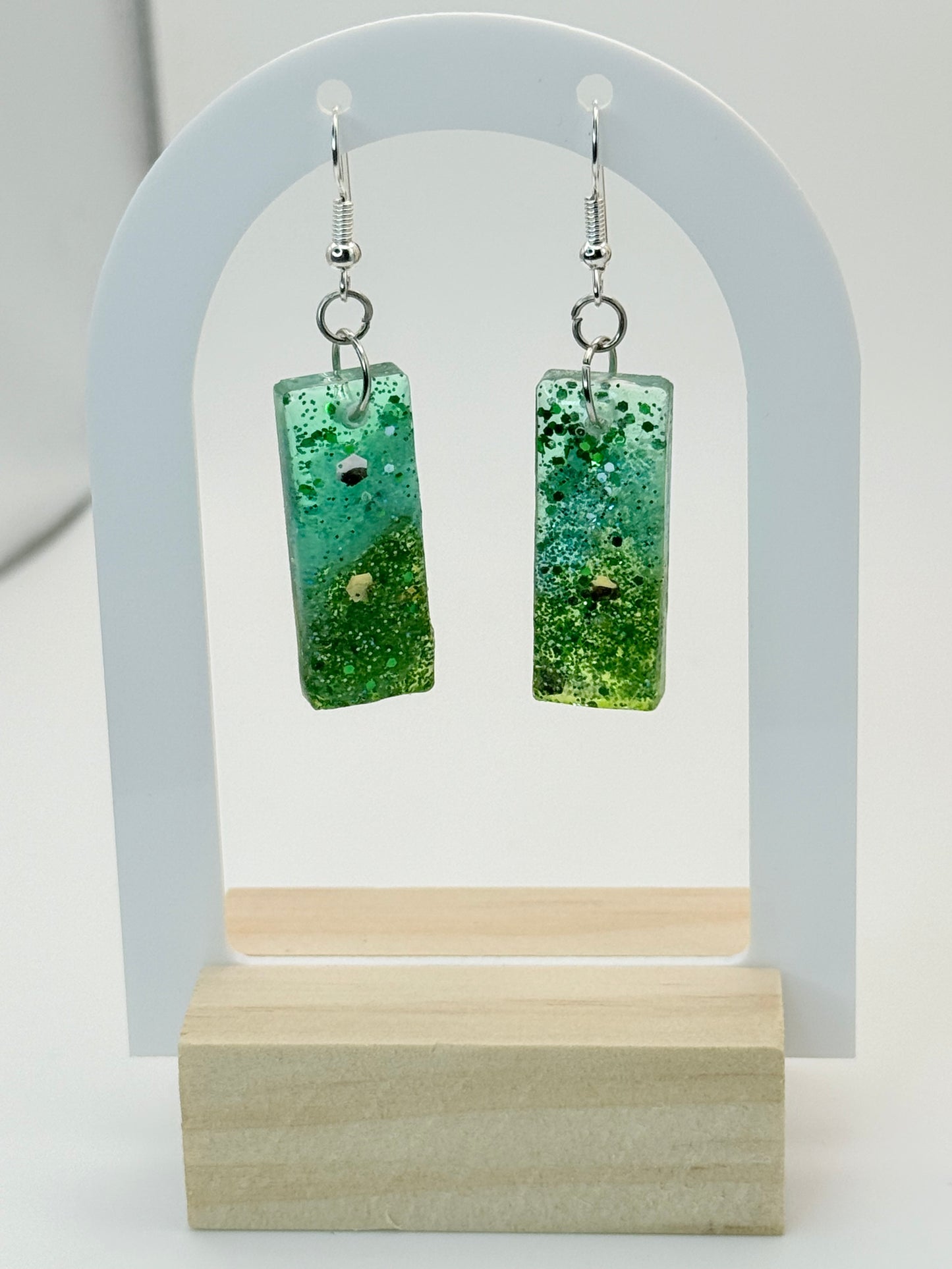 Green Blend Sparkle Rectangle