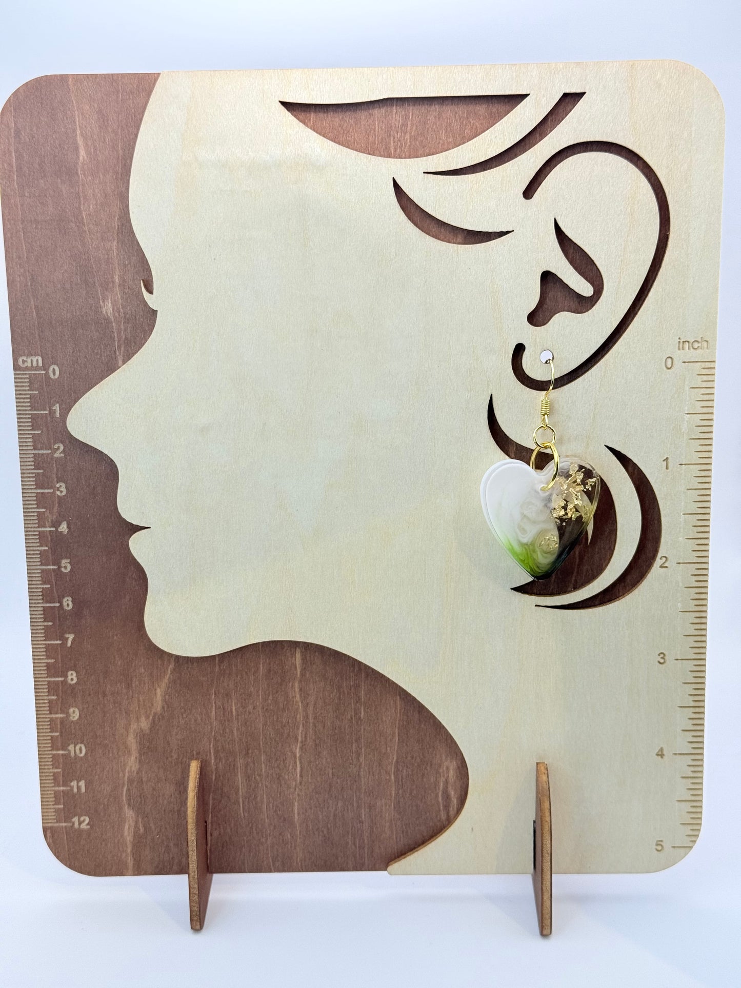 Green Gold Foil Blend Heart
