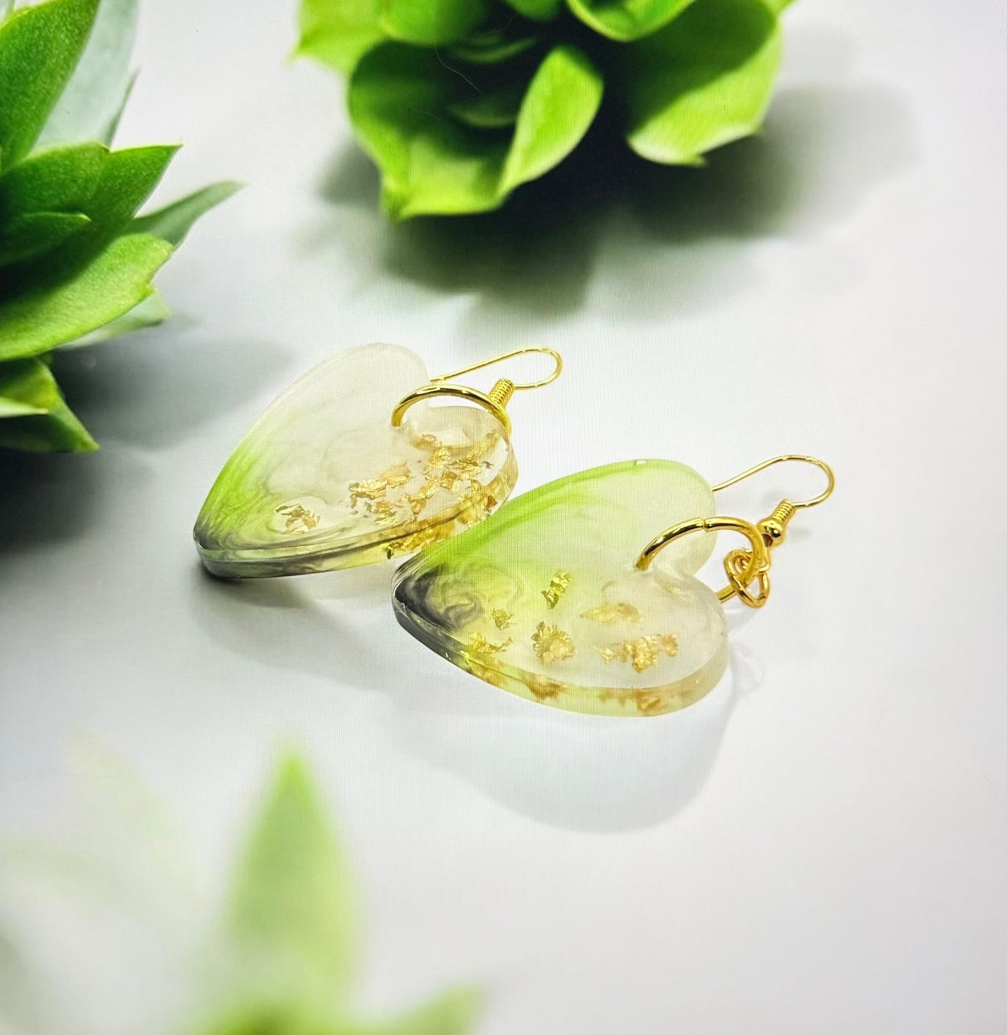 Green Gold Foil Blend Heart