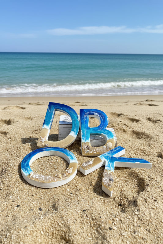 Large Beach-Designed Letter