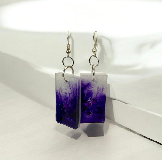 Purple White Blend Rectangle Glow-in-the-Dark