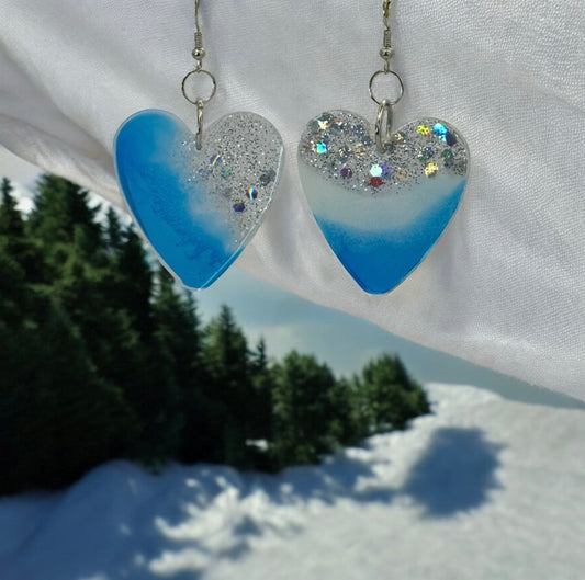 Blue White Sparkle Heart