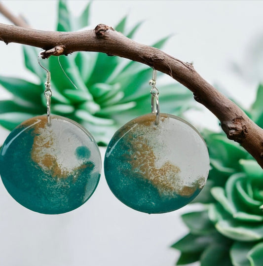 Teal Beige Blend Round
