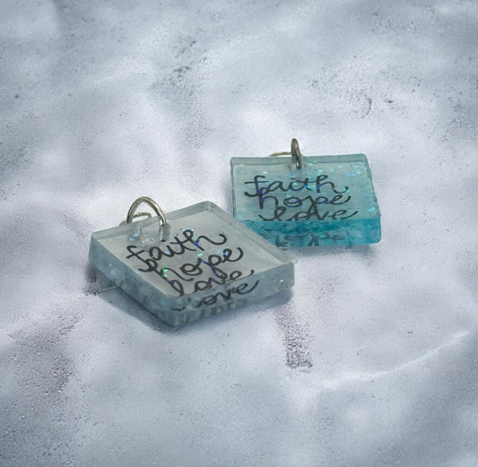 Faith Hope Love Sparkle Square