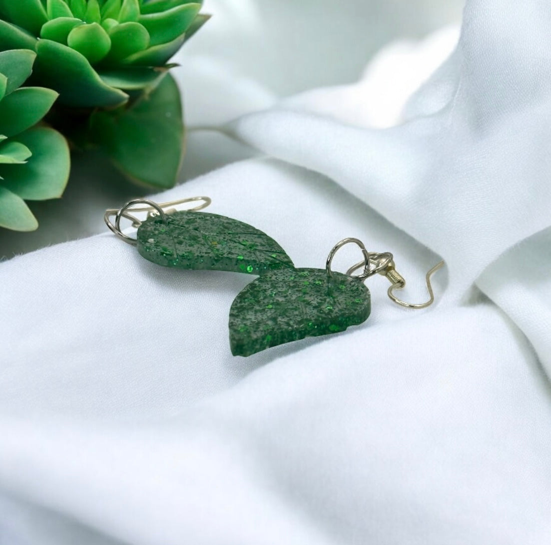 Glitter Green Leaf
