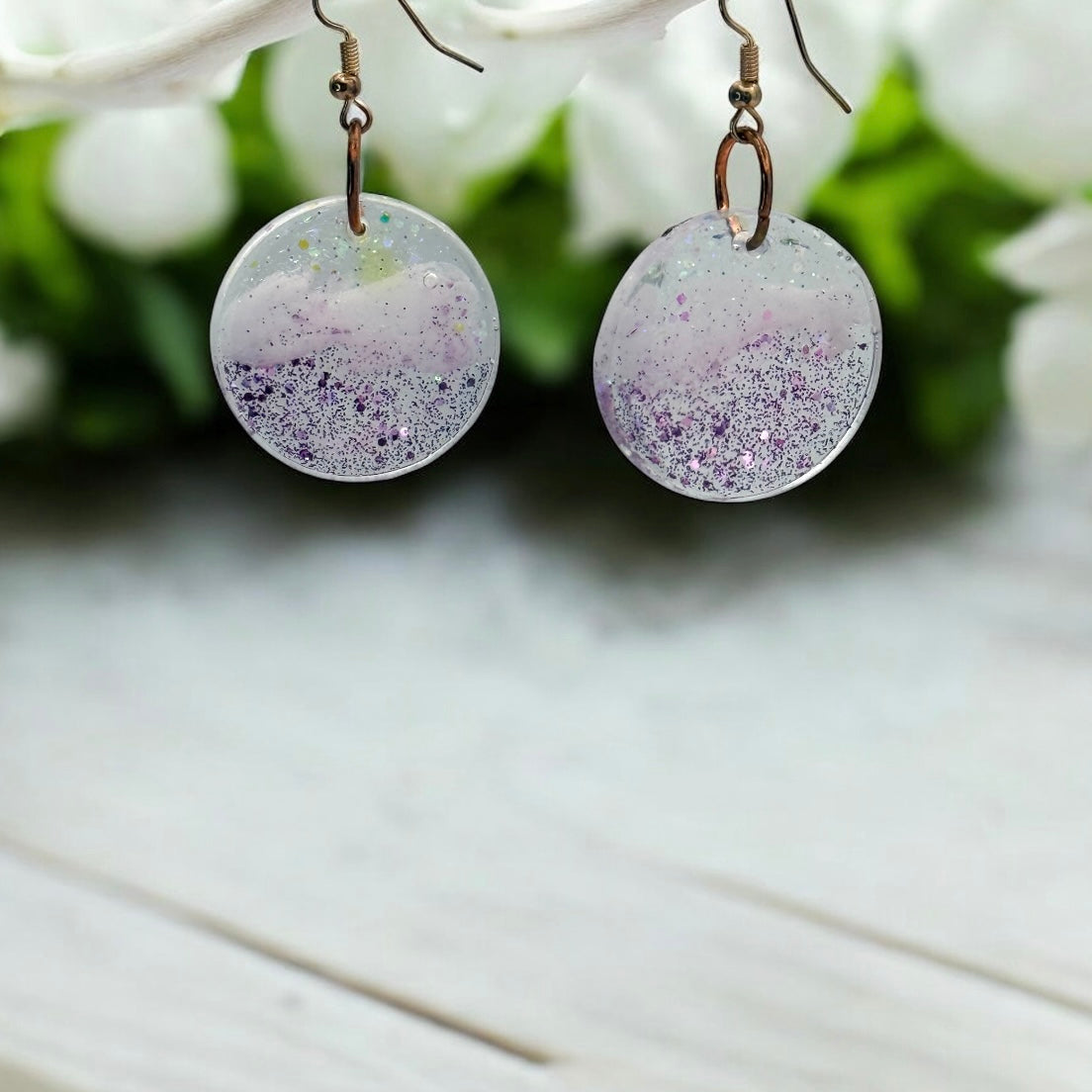 Purple Sparkle Cloud Round