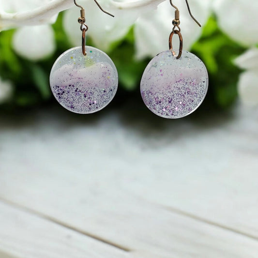Purple Sparkle Cloud Round