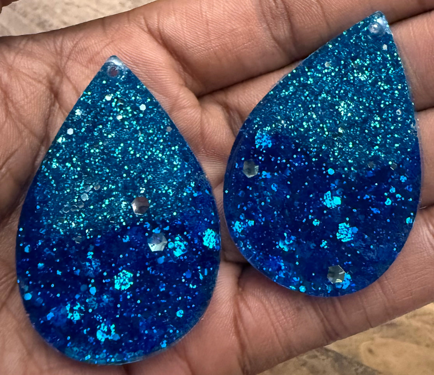 Blue Sparkle Two-Toned  Drop