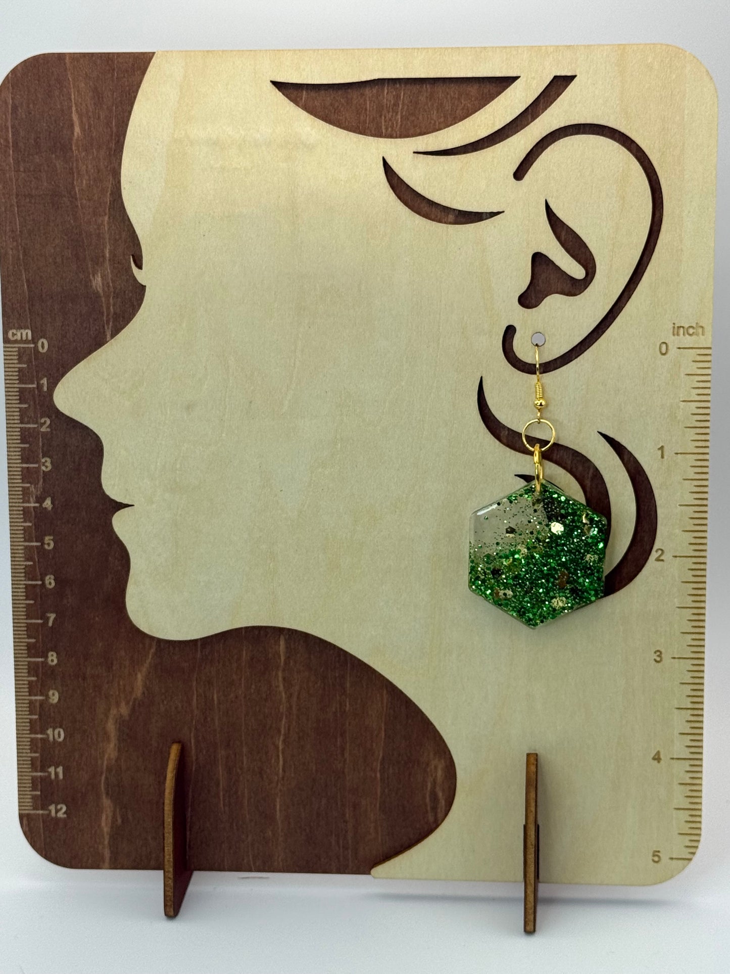 Green Hexagon Sparkle