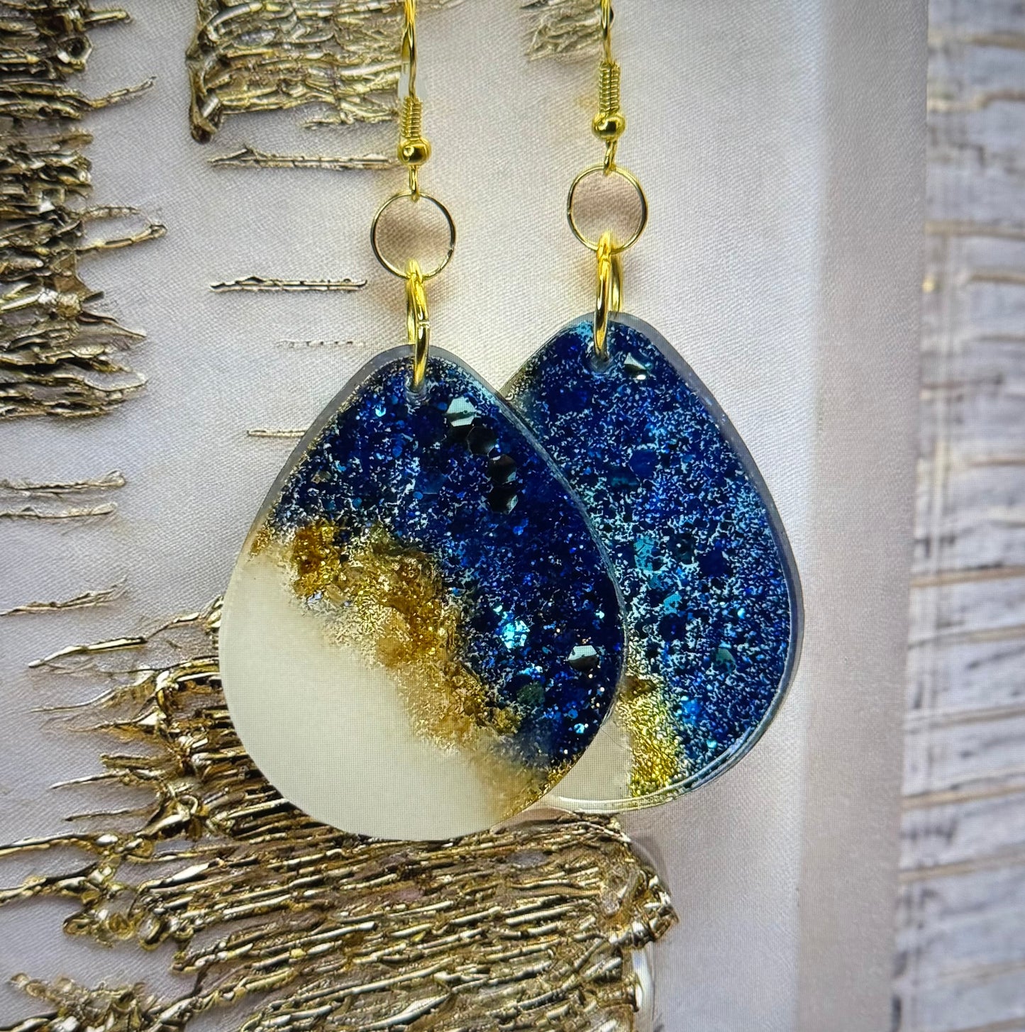 Blue Sparkle Foil Drop