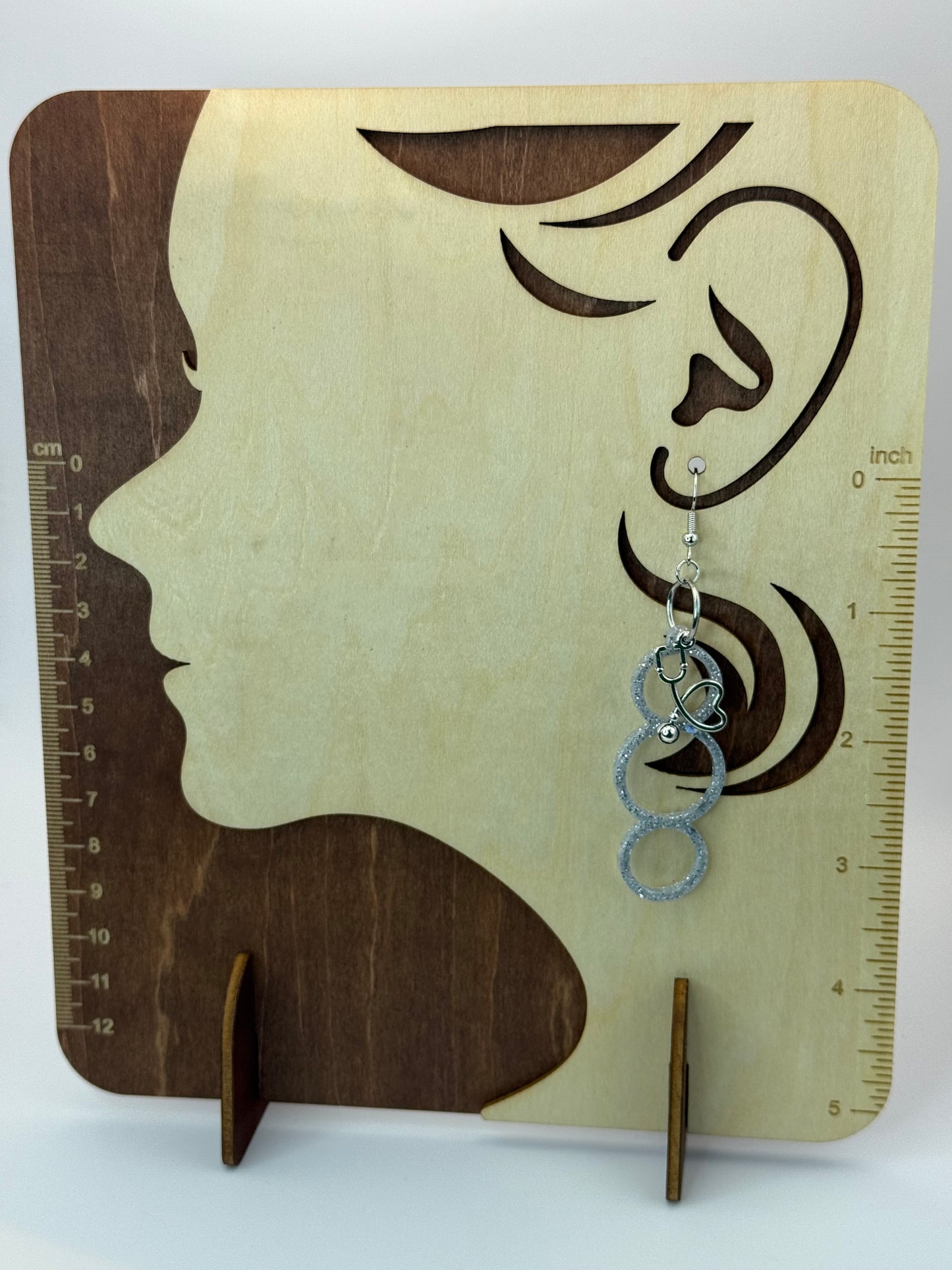 Silver Sparkle Circle Stethoscope