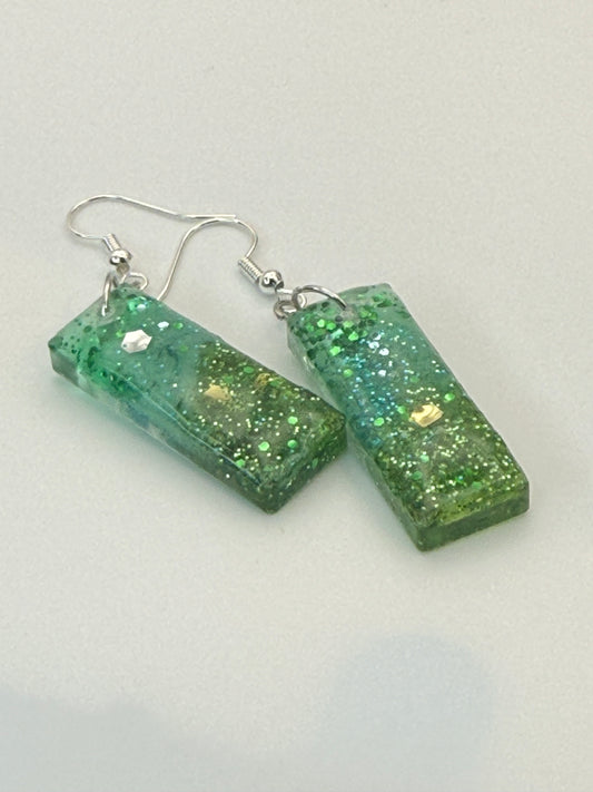 Green Blend Sparkle Rectangle