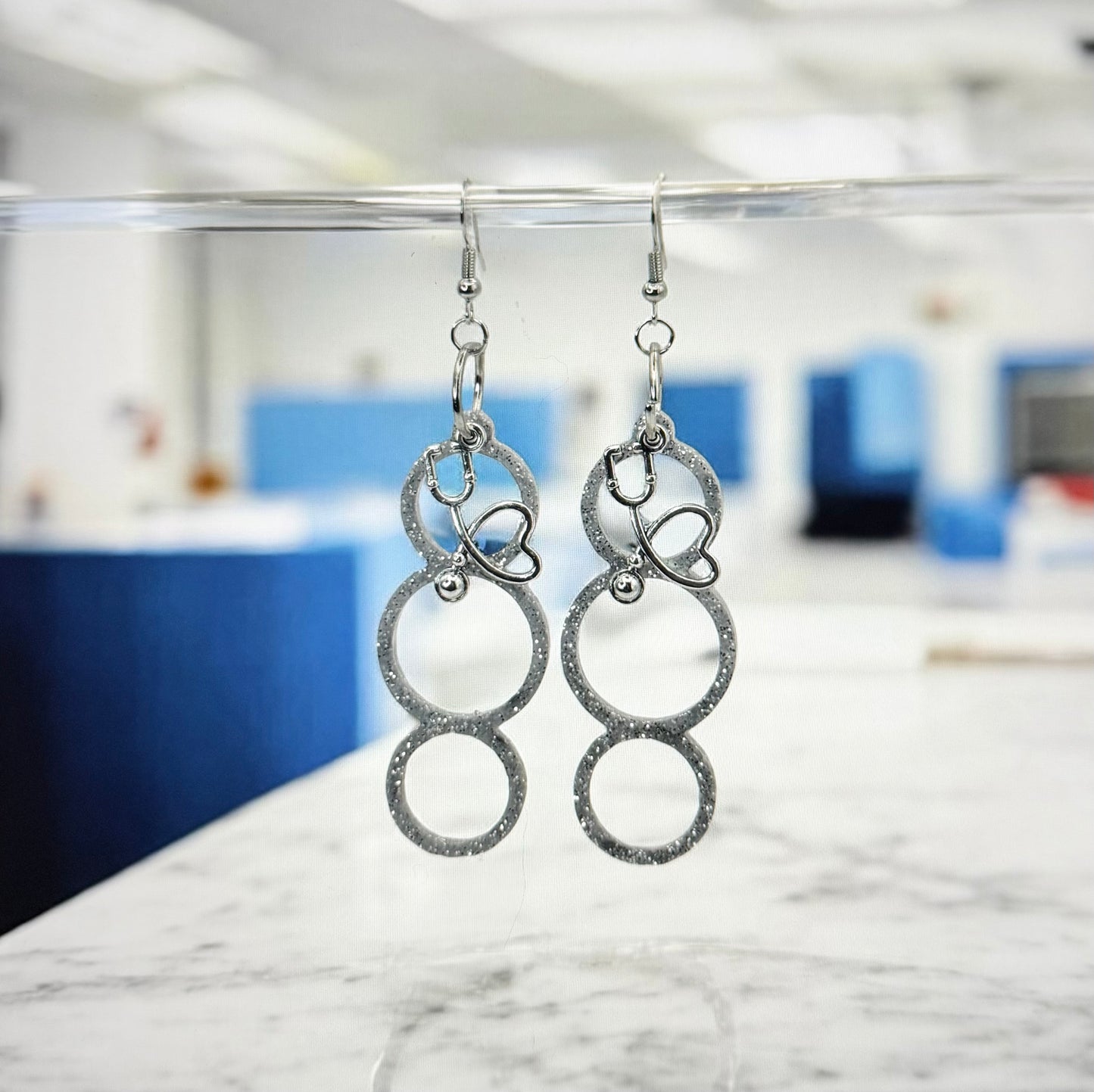 Silver Sparkle Circle Stethoscope