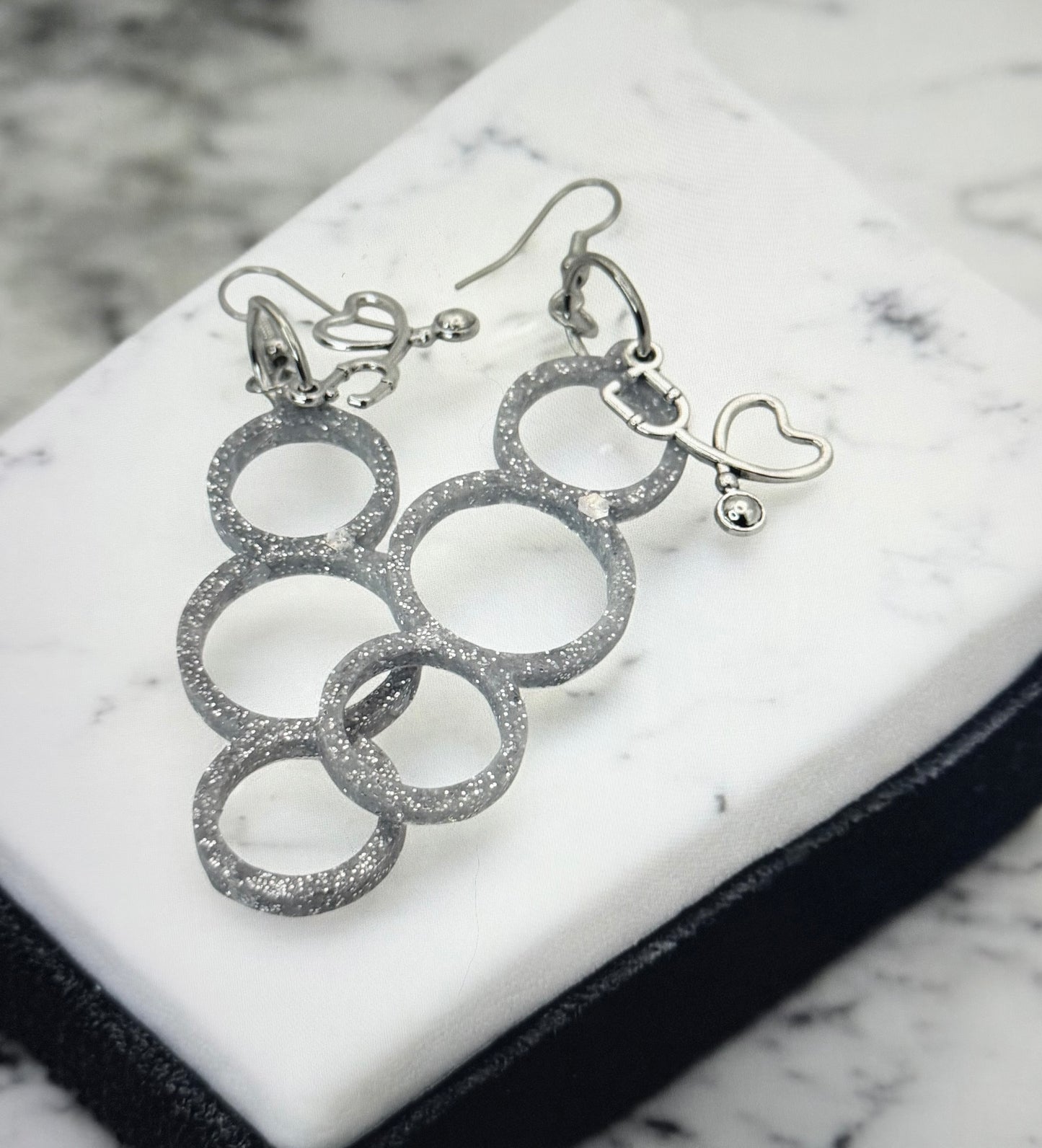 Silver Sparkle Circle Stethoscope