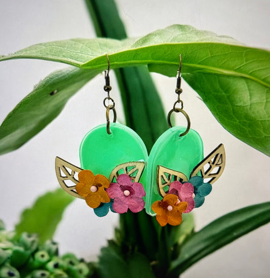Flower Wood Leaf Green Arch