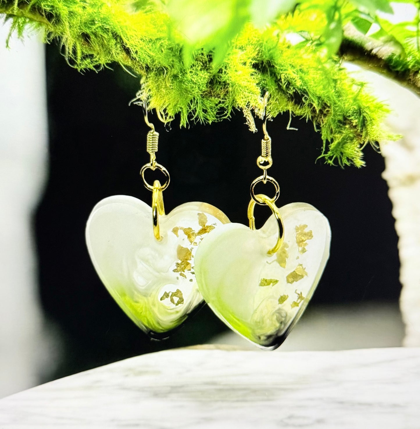 Green Gold Foil Blend Heart