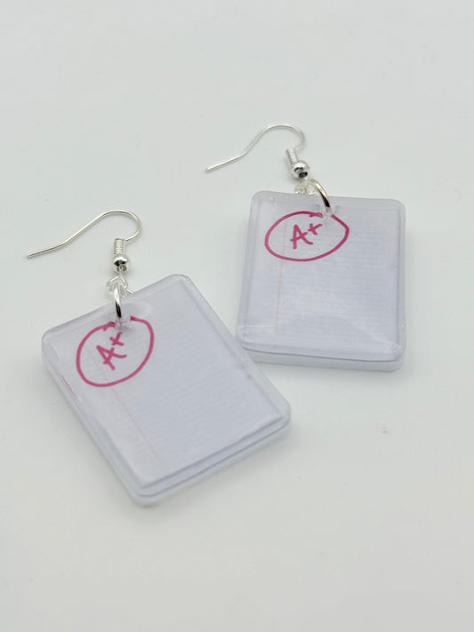 Notebook Paper Earrings